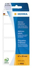 Herma adreslabel 4302, 67x35mm, 250 stuks, zig-zag gevouwen