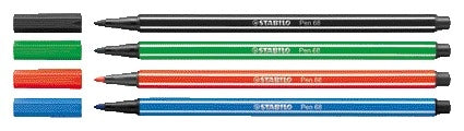 Viltstift STABILO Pen 68/41 M Ultramarijn Blauw, 1mm - 2