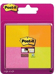 Post-it Super Sticky Memoblok 51x51mm Assorti