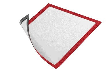 Magnetisch informatiekader A4 rood, herpositioneerbaar