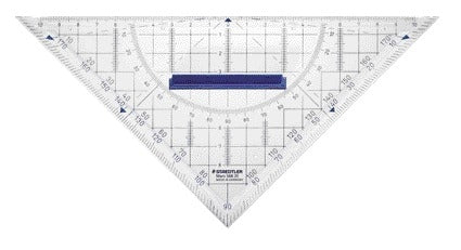 Staedtler Geodriehoek 568 220mm met Blauwe Handgreep