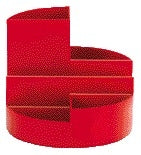 Maul Roundbox bureaustandaard 12,5 cm rood