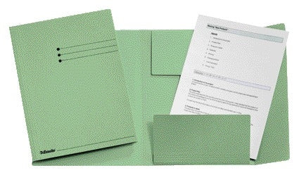 Dossiermap Esselte A4 3-Kleps, Manilla, 275 g, Groen