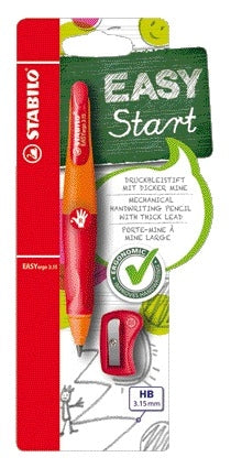 Vulpotlood STABILO Easyergo HB 3,15mm rechtshandig oranje/rood