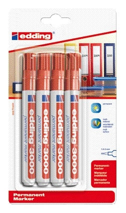 Viltstift edding 3000 rond 1,5-3mm rood