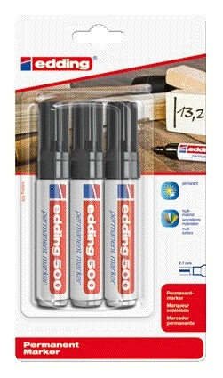 Viltstift edding 500 schuin 2-7mm zwart
