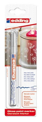Viltstift Edding 751 Lak rond, 1-2mm, Zilver