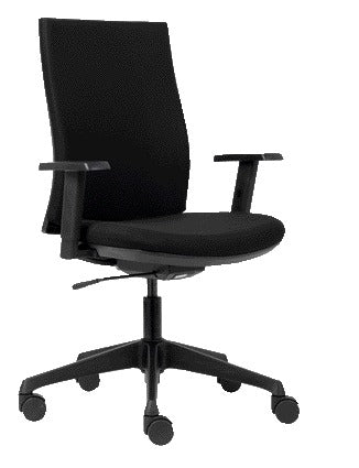 Bureaustoel Euroseats Canillo 001 zwart, synchroonmechaniek en 2-locking - 2