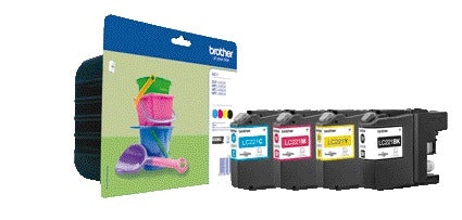 Brother LC-221VALBP Zwart + 3 kleuren inktcartridges