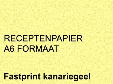 Receptpapier Fastprint A6 80gr Kanariegeel, Printpapier voor Recepten