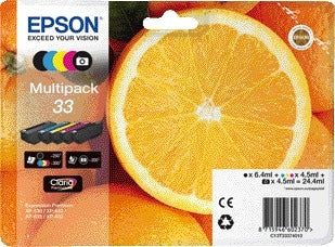 Epson 33 T3337 Multi-color Inktcartridge - 2 zwart + 3 kleuren, tot 500 pagina's