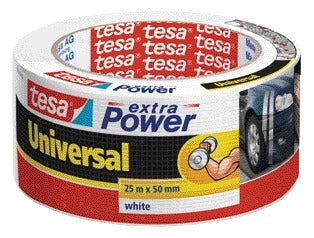 Duct tape tesa extra Power Uni 25mx50mm wit