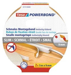 tesa Small dubbelzijdige montagetape 5mx9mm, wit