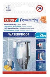 Kleefstrips Tesa Powerstrips Waterproof LARGE 2kg