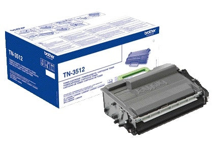 Toner Brother TN-3512 Zwart - 12000 Pagina’s, Origineel voor Brother printers