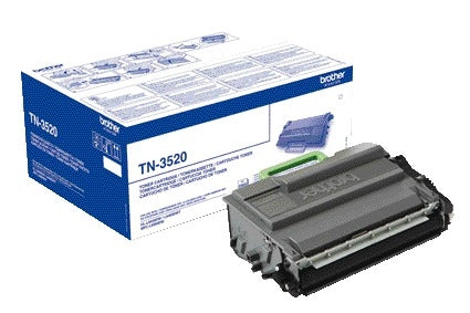 Brother TN-3520 Zwart Toner | Origineel, 20000 Pagina's