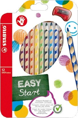 Stabilo EasyColors Rh kleurpotloden, 12 stuks, links- en rechtshandig