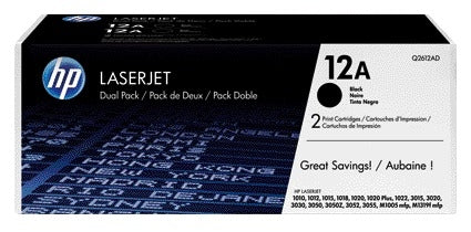 HP Q2612AD 12A Zwarte 2x Tonercartridge