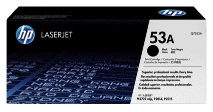 HP Q7553A 53A Zwart Tonercartridge, 3000 pagina's