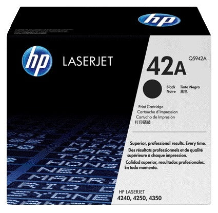 HP Q5942A 42A Zwarte Original Tonercartridge - Hoge Capaciteit
