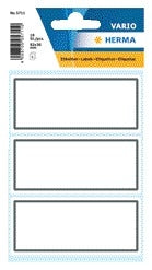 Herma 5711 36x80mm etiketten met grijs kader voor schriften (18 stuks)