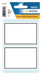 Herma 5715 53x80mm etiketten met grijs kader voor schriften (12 stuks)
