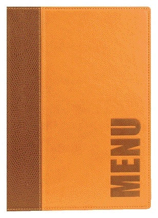 Securit Menukaart A5 met 4-inlegvellen en Bruine PU-leerlook - 2