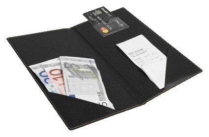 Betaalmap Securit 23x13 cm PU leer zwart