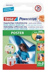 Powerstrips poster bevestigingsstrips, 20 stuks