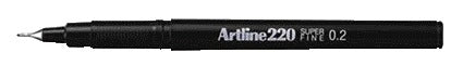 Technische Fineliner Artline 220, 0,2 mm, zwart