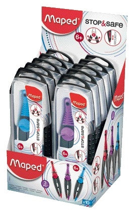 Maped StopSafe 3-delige passer in display assorti