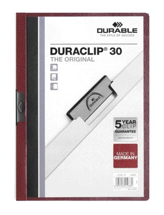 DURABLE Klemmap A4 3mm Aubergine voor Presentaties en Documenten