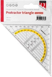 Quantore Transparante Geodriehoek, plexiglas, 180 graden