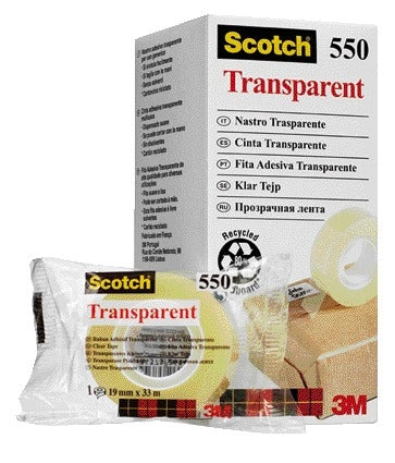 Scotch Plakband 550 Transparant 19mm x 33m