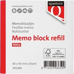 Memoblok Quantore losbladig 90x90mm 900 vellen - 3