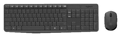 Logitech MK235 Draadloze Toetsenbord en Muis Zwart