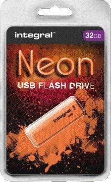 Integral Neon USB Flash Drive 32GB Oranje