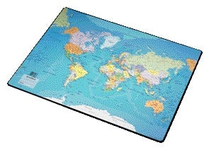 Onderlegger Essette met Wereldkaart 40x53cm