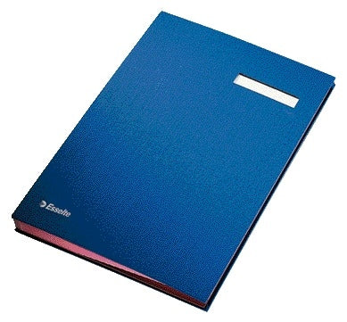 Vloei-boek Esselte karton 20 tabs Blauw