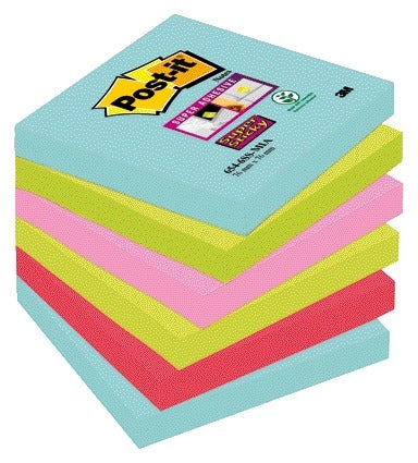 Memoblok Post-it 654 Super Sticky 76x76mm Cosmic