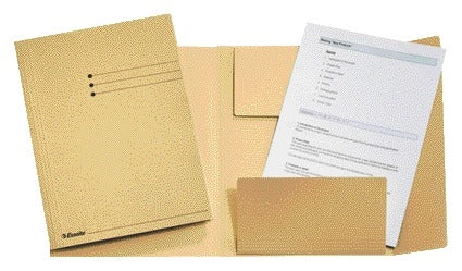 Dossiermap Esselte A4 3-Kleps, Manilla, 275 g, Beige
