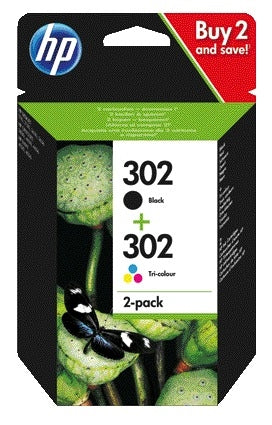 HP 302 Zwart + Kleur Inktcartridge – Origineel, tot 165 pagina’s