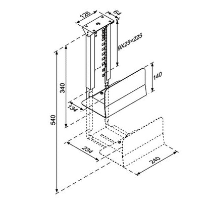 Neomounts D200 Zilveren CPU Houder onder Bureau - 2