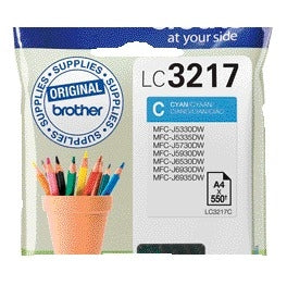 Brother LC-3217C Inktcartridge Blauw