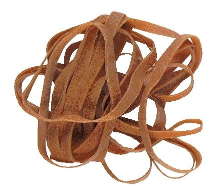 Bruine elastiek Standard 32 80x2.5mm, 500 gram, 1000 stuks