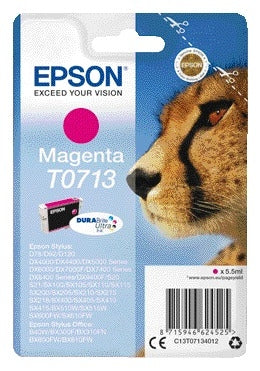 Epson T0713 Rood Inktcartridge voor Epson printers