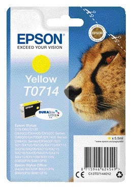 Epson T0714 Geel Inktcartridge voor Epson printers