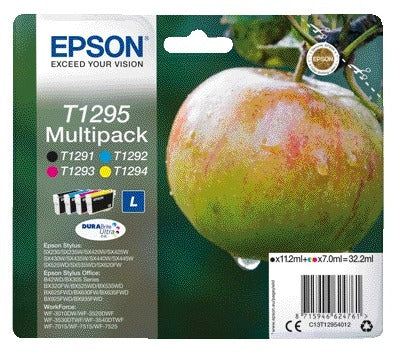 Epson T1295 Zwarte + 3 Kleuren Inktcartridge
