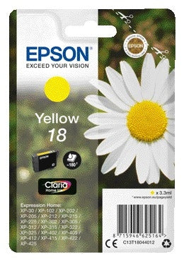 Epson 18 T1804 Geel Inktcartridge (XL/HC)