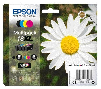 Epson 18XL T1816 Zwart + Kleur inktcartridge voor grote afdrukken